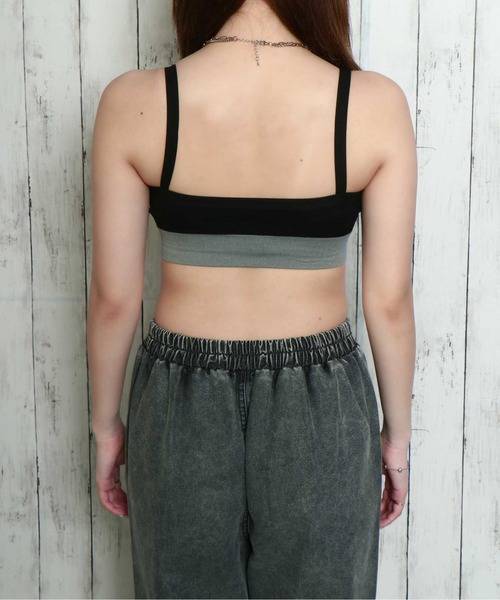 GORGE(ゴージ)の「《ヘルシー見え×伸縮フィット》レディース ブラトップ インナー ノンワイヤー スポーティ 春夏秋冬(キャミソール・レディース・ホワイト/ブラック/グレー・F)」の16枚目の写真