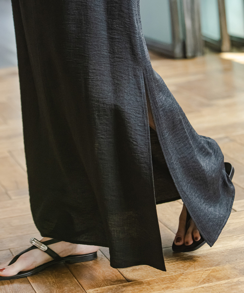 Noble（ノーブル）の「【洗える】ファジーリネンスリットAライン