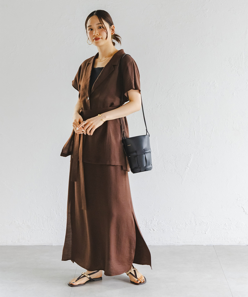 Noble（ノーブル）の「【洗える】ファジーリネンスリットAライン