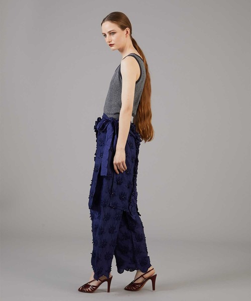 crinkle crinkle crinkle エプロンスカート crinkle スカート 「crinkle crinkle」frill rayon shantung