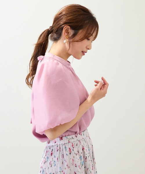 Rose Tiara(ローズティアラ)の「【手洗いOK】バルーン袖ブラウス(シャツ/ブラウス・レディース・イエロー/レッド/ブラック/ピンク・46/38/42)」の3枚目の写真