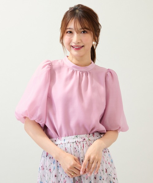 Rose Tiara(ローズティアラ)の「【手洗いOK】バルーン袖ブラウス(シャツ/ブラウス・レディース・イエロー/レッド/ブラック/ピンク・46/38/42)」の5枚目の写真