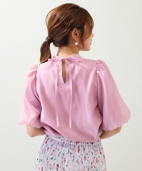 Rose Tiara(ローズティアラ)の「【手洗いOK】バルーン袖ブラウス(シャツ/ブラウス・レディース・イエロー/レッド/ブラック/ピンク・46/38/42)」の6枚目の写真