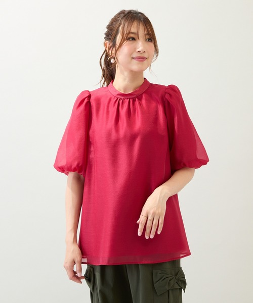Rose Tiara(ローズティアラ)の「【手洗いOK】バルーン袖ブラウス(シャツ/ブラウス・レディース・イエロー/レッド/ブラック/ピンク・46/38/42)」の9枚目の写真