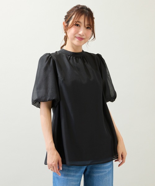 Rose Tiara(ローズティアラ)の「【手洗いOK】バルーン袖ブラウス(シャツ/ブラウス・レディース・イエロー/レッド/ブラック/ピンク・46/38/42)」の19枚目の写真