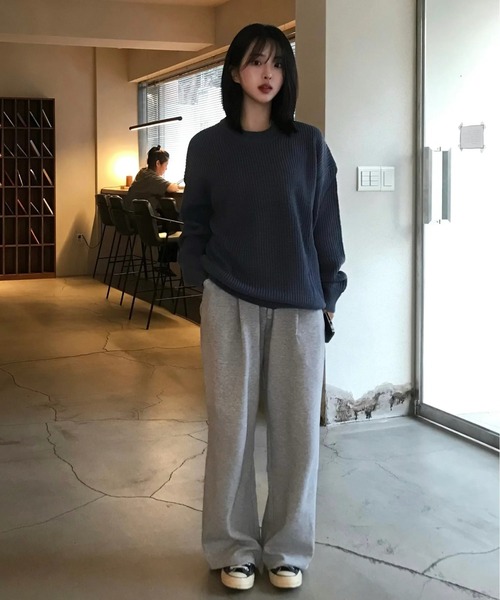 Vini（ヴィニ）の「【Vini】ワンタッチワイドスウェットパンツ（スウェットパンツ・レディース・グレー×ホワイト/ブラック/グレー系その他・X-LARGE/LARGE/MEDIUM/SMALL）」の19枚目の写真