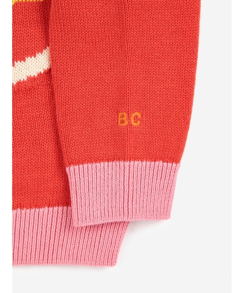 BOBO CHOSES（ボボショーズ）の「Rocking Horse jumper（ニット/セーター・キッズ・レッド・12MONTH/6MONTH/3MONTH/9MONTH/1M）」の4枚目の写真