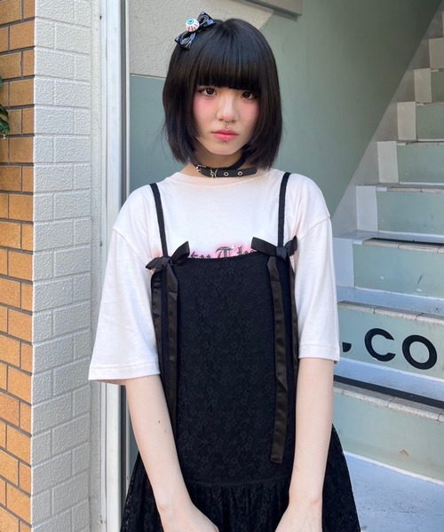 Candy Stripper(キャンディストリッパー)の「LACY BALLON MINI ワンピース(ワンピース・レディース・アイボリー/ブラック/グレー・FREE)」の19枚目の写真