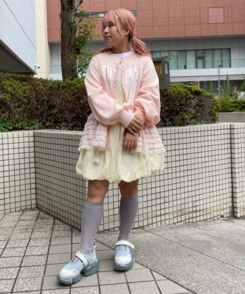 Candy Stripper(キャンディストリッパー)の「LACY BALLON MINI ワンピース(ワンピース・レディース・アイボリー/ブラック/グレー・FREE)」の21枚目の写真