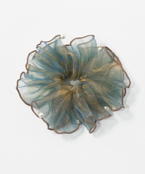 GOLDY（ゴールディ）の「スフィアー シアー ビッグ シュシュ（シュシュ・レディース・ブルー系1/ブルー系2/ブラック系1/ホワイト系1/ホワイト系2/ブラック系2・FREE）」の7枚目の写真