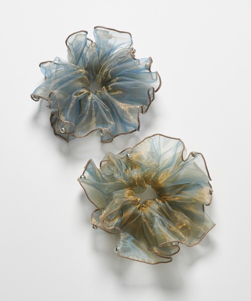 GOLDY（ゴールディ）の「スフィアー シアー ビッグ シュシュ（シュシュ・レディース・ブルー系1/ブルー系2/ブラック系1/ホワイト系1/ホワイト系2/ブラック系2・FREE）」の19枚目の写真