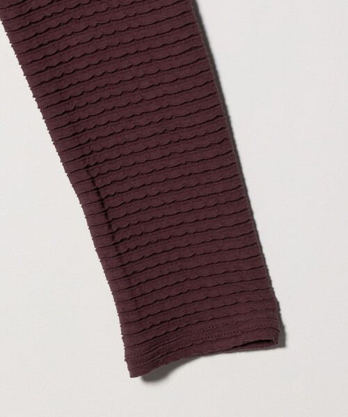 Steven Alan（スティーブンアラン）の「＜Steven Alan＞ウェイビー ジャージー ショートスリーブ カーディガン（カーディガン/ボレロ・レディース・ワイン/オフホワイト/ネイビー・FREE）」の13枚目の写真