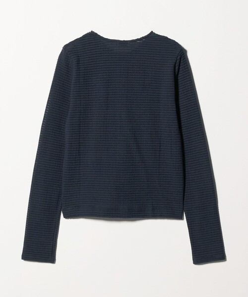 Steven Alan（スティーブンアラン）の「＜Steven Alan＞ウェイビー ジャージー ショートスリーブ カーディガン（カーディガン/ボレロ・レディース・ワイン/オフホワイト/ネイビー・FREE）」の21枚目の写真