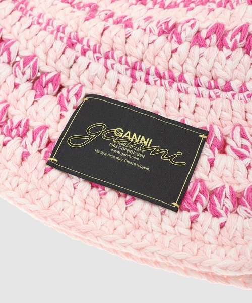 GANNI（ガニー）の「Cotton Melange Crochet Bucket Hat（ハット・レディース・マルチ・XS-S/M-L）」の3枚目の写真