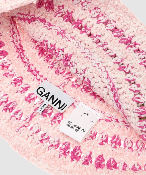 GANNI（ガニー）の「Cotton Melange Crochet Bucket Hat（ハット・レディース・マルチ・XS-S/M-L）」の4枚目の写真