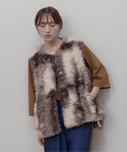 【新品、タグ付き】エイミーロウ　ファーベスト Eimee Law エイミーロウ ファーベスト 84293F レディース