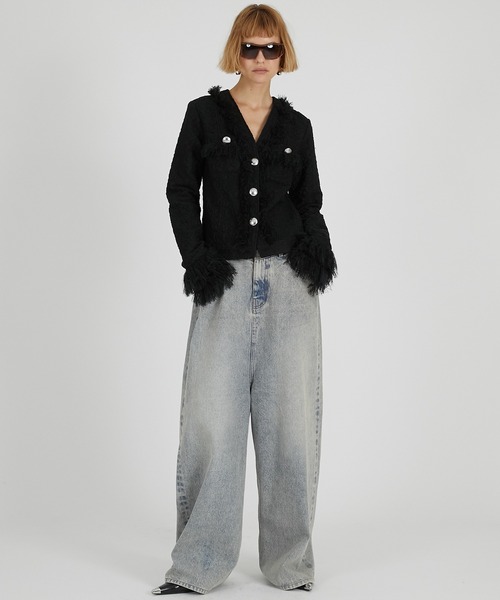 PRANK PROJECT（プランクプロジェクト）の「ルーズロークロッチデニム / Loose Rocker Denim（デニムパンツ・レディース・ブルー/ブラック・36/38）」の6枚目の写真