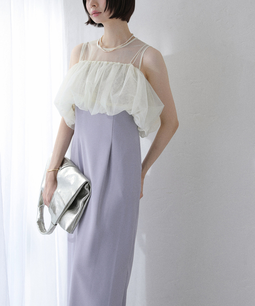 La TOTALITE(ラトータリテ)の「バルーンドレス(ドレス・レディース・サックスブルー・FREE)」の1枚目の写真