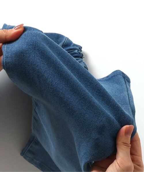 algy（アルジー）の「サイドカットフレアパンツ（デニムパンツ・キッズ・サックスブルー/ブラック・SMALL/MEDIUM/X-SMALL/XX-SMALL）」の8枚目の写真