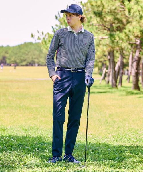 adabat（アダバット）の「【新レーベル ADABAT NAVY】吸水速乾 サッカーストライプ長袖ポロシャツ（ポロシャツ・メンズ・ネイビー/ネイビー系2・52/50/48/46）」の20枚目の写真