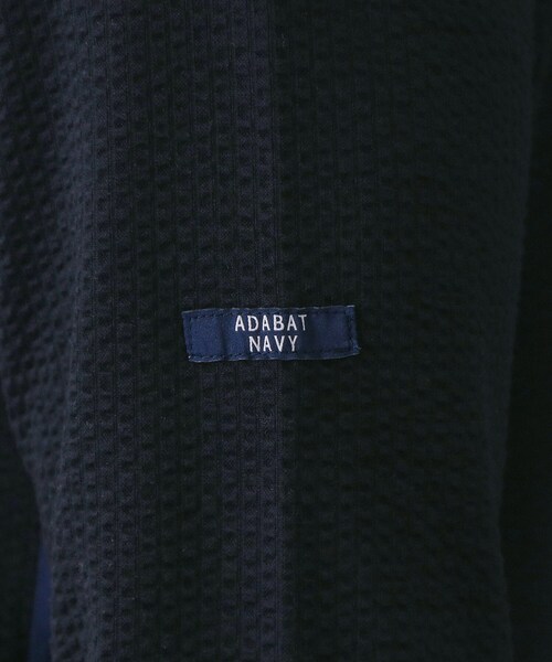 adabat（アダバット）の「【新レーベル ADABAT NAVY】吸水速乾 サッカーストライプ長袖ポロシャツ（ポロシャツ・メンズ・ネイビー/ネイビー系2・52/50/48/46）」の17枚目の写真