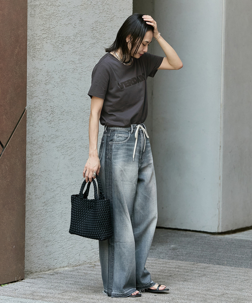 JOURNAL STANDARD（ジャーナルスタンダード）の「《WEB限定追加4》VERDANT Tシャツ（Tシャツ/カットソー・レディース・シルバー/ブラック系その他/ホワイト・FREE）」の4枚目の写真