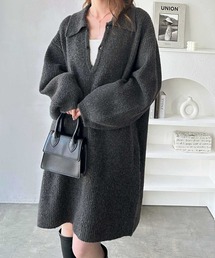 GeeRA（ジーラ）の「ポロ衿ミニニットワンピース（ワンピース）」