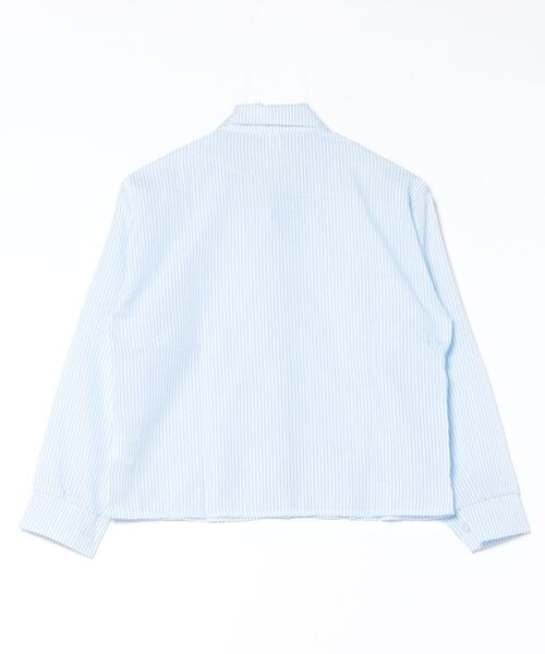 MAISON DE THERESE(メゾン ド テレーズ)の「細ストライプ長袖UVカットシャツ(シャツ/ブラウス・レディース・ホワイト/ピンク/グリーン/ブルー・M/S)」の6枚目の写真