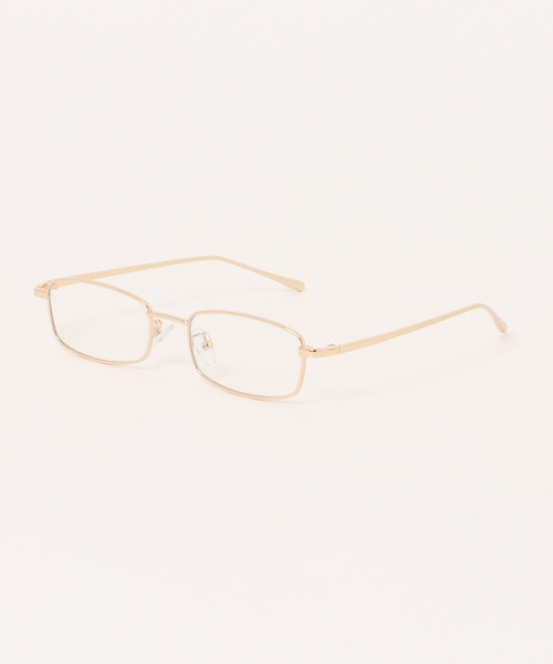 jouetie（ジュエティ）の「スクエアフレームグラス（メガネ・レディース・ゴールド/シルバー・FREE）」の4枚目の写真