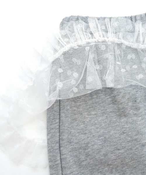 Bee des Bee（ビーデスビー）の「チュールスウェットパンツ（スウェットパンツ・キッズ・杢グレー/ブラック・100cm/110cm/120cm/130cm/140cm/150cm）」の4枚目の写真