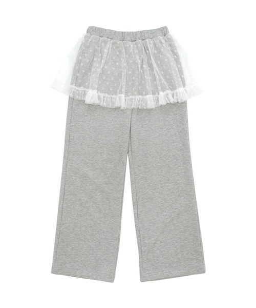 Bee des Bee（ビーデスビー）の「チュールスウェットパンツ（スウェットパンツ・キッズ・杢グレー/ブラック・100cm/110cm/120cm/130cm/140cm/150cm）」の6枚目の写真