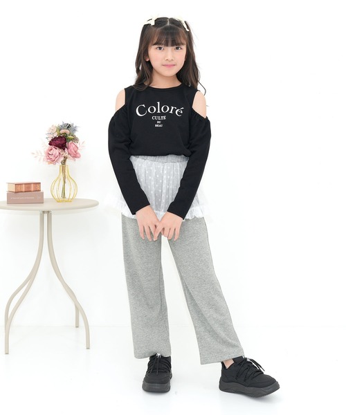 Bee des Bee（ビーデスビー）の「チュールスウェットパンツ（スウェットパンツ・キッズ・杢グレー/ブラック・100cm/110cm/120cm/130cm/140cm/150cm）」の8枚目の写真