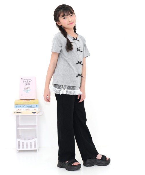 Bee des Bee(ビーデスビー)の「チュールスウェットパンツ(スウェットパンツ・キッズ・杢グレー/ブラック・100cm/110cm/120cm/130cm/140cm/150cm)」の19枚目の写真
