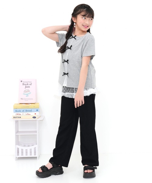 Bee des Bee(ビーデスビー)の「チュールスウェットパンツ(スウェットパンツ・キッズ・杢グレー/ブラック・100cm/110cm/120cm/130cm/140cm/150cm)」の20枚目の写真