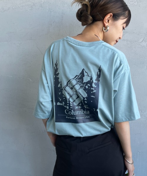 Columbia（コロンビア）の「【WEB限定】[Columbia/コロンビア] URBAN HIKE バックプリントTシャツ（Tシャツ/カットソー・レディース・ホワイト/ネイビー/ブルー/ブラック・M/L）」の4枚目の写真