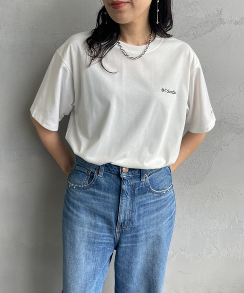 Columbia（コロンビア）の「【WEB限定】[Columbia/コロンビア] URBAN HIKE バックプリントTシャツ（Tシャツ/カットソー・レディース・ホワイト/ネイビー/ブルー/ブラック・M/L）」の8枚目の写真