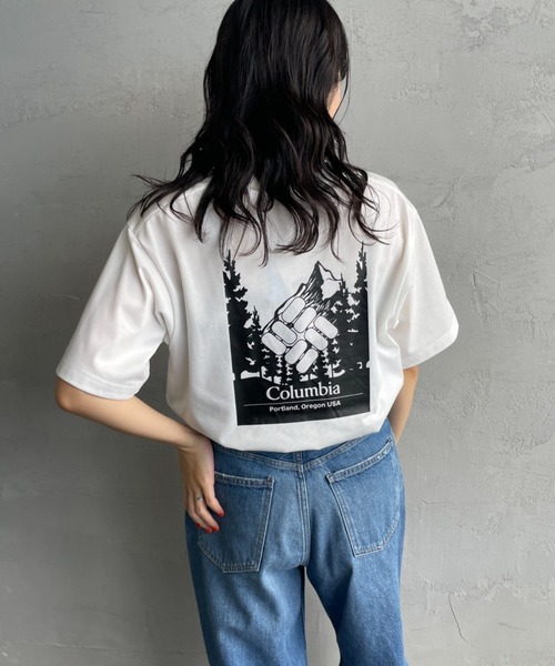 Columbia（コロンビア）の「【WEB限定】[Columbia/コロンビア] URBAN HIKE バックプリントTシャツ（Tシャツ/カットソー・レディース・ホワイト/ネイビー/ブルー/ブラック・M/L）」の9枚目の写真