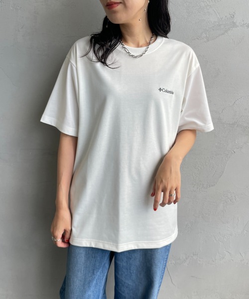 Columbia（コロンビア）の「【WEB限定】[Columbia/コロンビア] URBAN HIKE バックプリントTシャツ（Tシャツ/カットソー・レディース・ホワイト/ネイビー/ブルー/ブラック・M/L）」の10枚目の写真