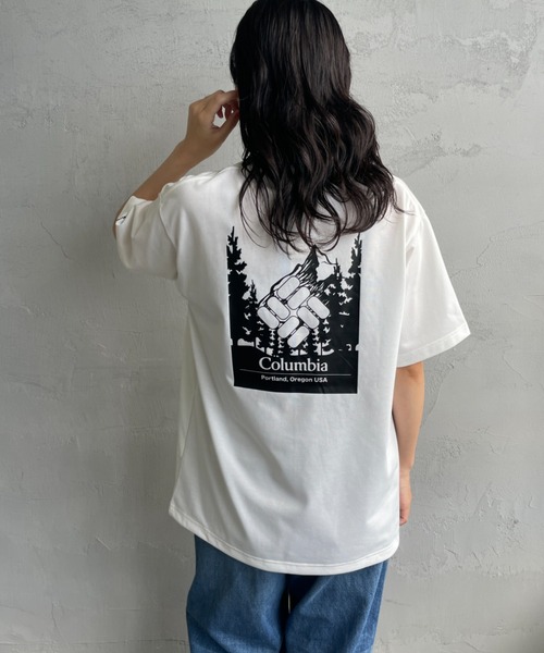 Columbia（コロンビア）の「【WEB限定】[Columbia/コロンビア] URBAN HIKE バックプリントTシャツ（Tシャツ/カットソー・レディース・ホワイト/ネイビー/ブルー/ブラック・M/L）」の12枚目の写真