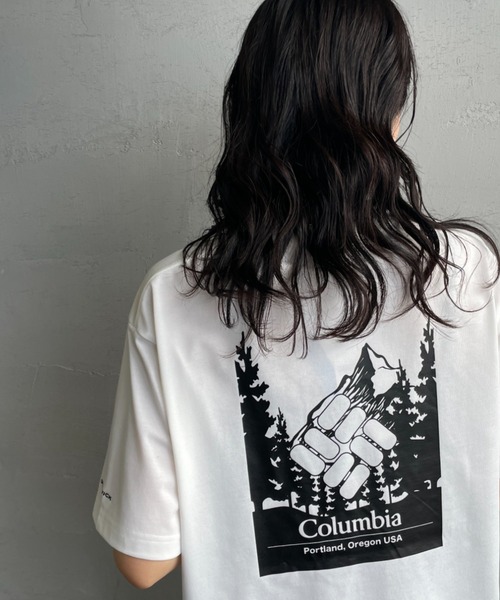 Columbia（コロンビア）の「【WEB限定】[Columbia/コロンビア] URBAN HIKE バックプリントTシャツ（Tシャツ/カットソー・レディース・ホワイト/ネイビー/ブルー/ブラック・M/L）」の21枚目の写真