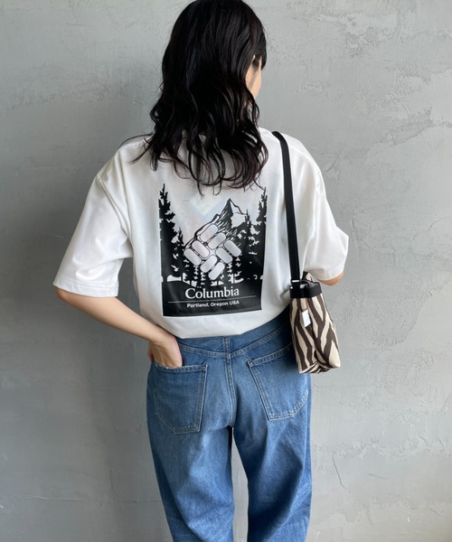 Columbia（コロンビア）の「【WEB限定】[Columbia/コロンビア] URBAN HIKE バックプリントTシャツ（Tシャツ/カットソー・レディース・ホワイト/ネイビー/ブルー/ブラック・M/L）」の14枚目の写真