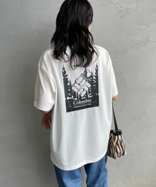 Columbia（コロンビア）の「【WEB限定】[Columbia/コロンビア] URBAN HIKE バックプリントTシャツ（Tシャツ/カットソー・レディース・ホワイト/ネイビー/ブルー/ブラック・M/L）」の19枚目の写真