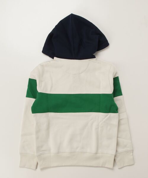 POLO RALPH LAUREN CHILDRENSWEAR（ポロ ラルフ ローレン チルドレンズウェア）の「ロゴ フリース ラグビー フーディ（パーカー・キッズ・ホワイト・M/L/S/XL）」の3枚目の写真