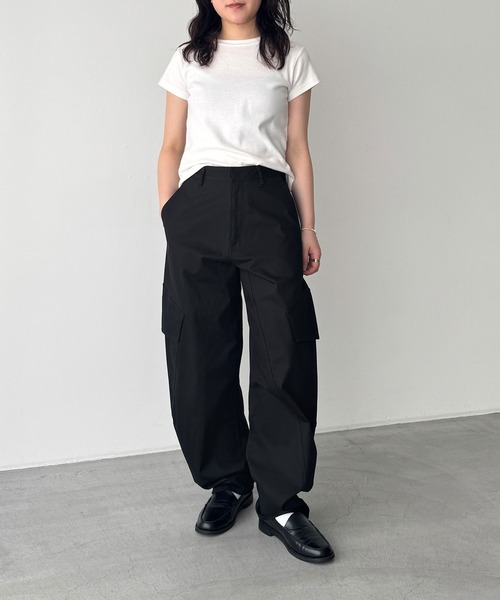 CANAL JEAN（キャナルジーン）の「バレルレッグツイストカーゴパンツ（カーゴパンツ・レディース・ブラック/カーキ・マルチサイズ）」の9枚目の写真