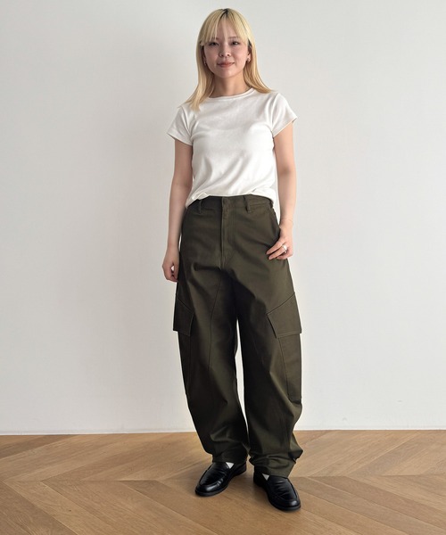 CANAL JEAN（キャナルジーン）の「バレルレッグツイストカーゴパンツ（カーゴパンツ・レディース・ブラック/カーキ・マルチサイズ）」の10枚目の写真