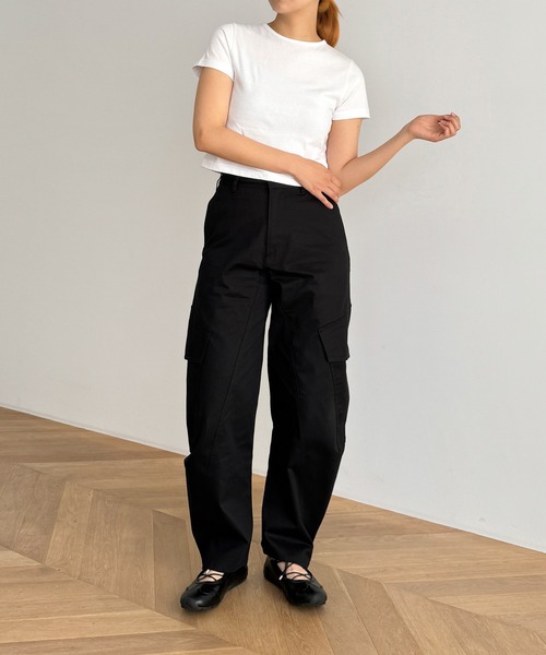 CANAL JEAN（キャナルジーン）の「バレルレッグツイストカーゴパンツ（カーゴパンツ・レディース・ブラック/カーキ・マルチサイズ）」の11枚目の写真