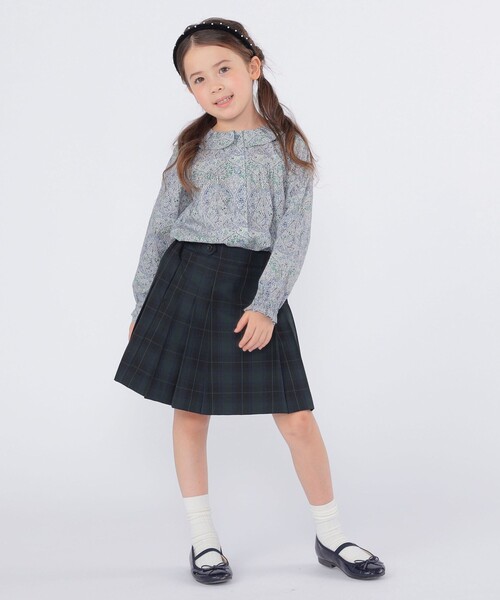SHIPS（シップス）の「SHIPS KIDS:100～130cm /セレモニー チェック プリーツ スカート（スカート・キッズ・ネイビー・120/100/110/130）」の3枚目の写真
