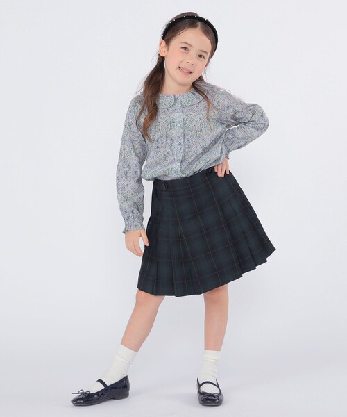 SHIPS（シップス）の「SHIPS KIDS:100～130cm /セレモニー チェック プリーツ スカート（スカート・キッズ・ネイビー・120/100/110/130）」の6枚目の写真