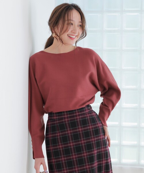 ANY SIS(エニィスィス)の「CICA加工 ビューティドルマン ニット(ニット/セーター・レディース・ブラック系/ベージュ系/ダルブルー系/ワイン系/ネイビー系/アイボリー系/ピンク系/ライトグレー系/ダークグリーン系/ライトイエロー系・X-SMALL)」の9枚目の写真
