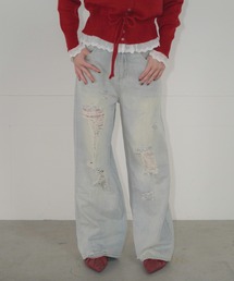 ヴィンテージクラッシュワイドデニムパンツ / Vintage Crash Wide Denim Pants